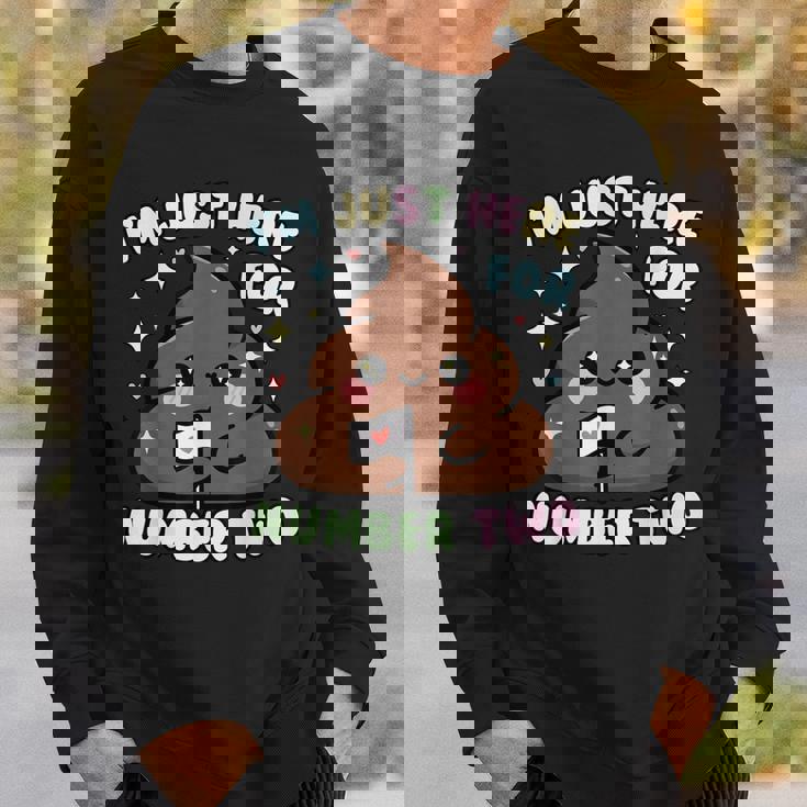 おもしろうんち二日目のためだけにここにいるよ スウェットシャツ 彼への贈り物