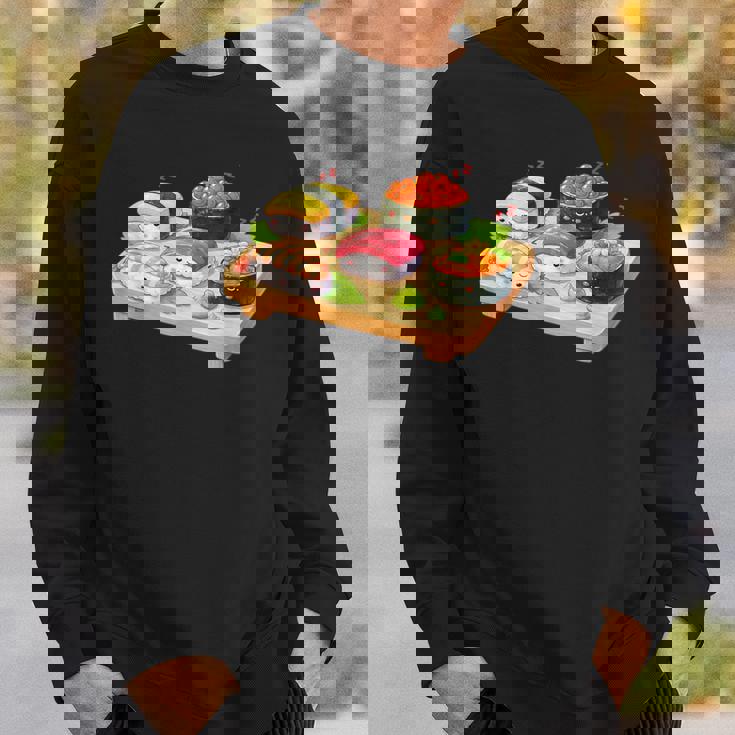 おもしろ寿司 かわいい かわいい 寝る食べ物 スウェットシャツ 彼への贈り物