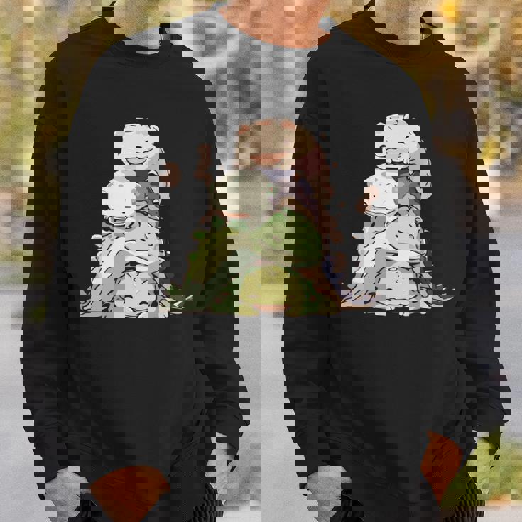 おもしろ爬虫類 かわいいトカゲ ヤモリ 動物 長袖tシャツ スウェットシャツ 彼への贈り物