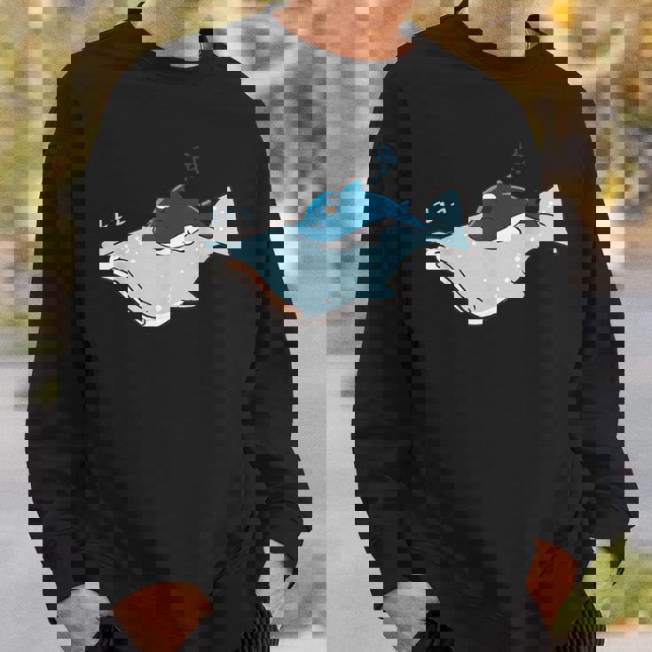 かわいい カワイイ アニメ 眠っているサメ ジンベイザメ 日本語 スウェットシャツ 彼への贈り物