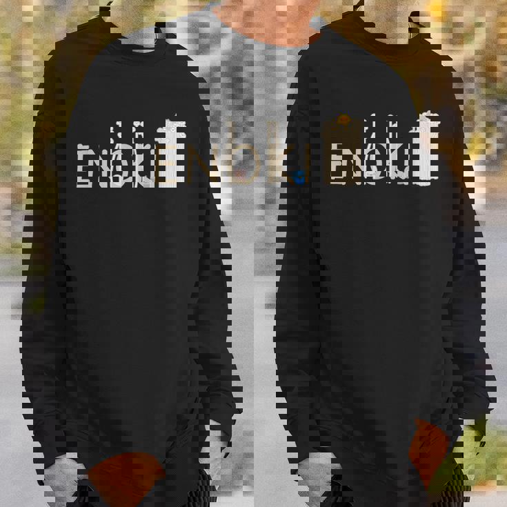 くりこ ギブミー睡眠 『Enoki』 きのこ シュール 男女兼用 グッズ スウェットシャツ 彼への贈り物