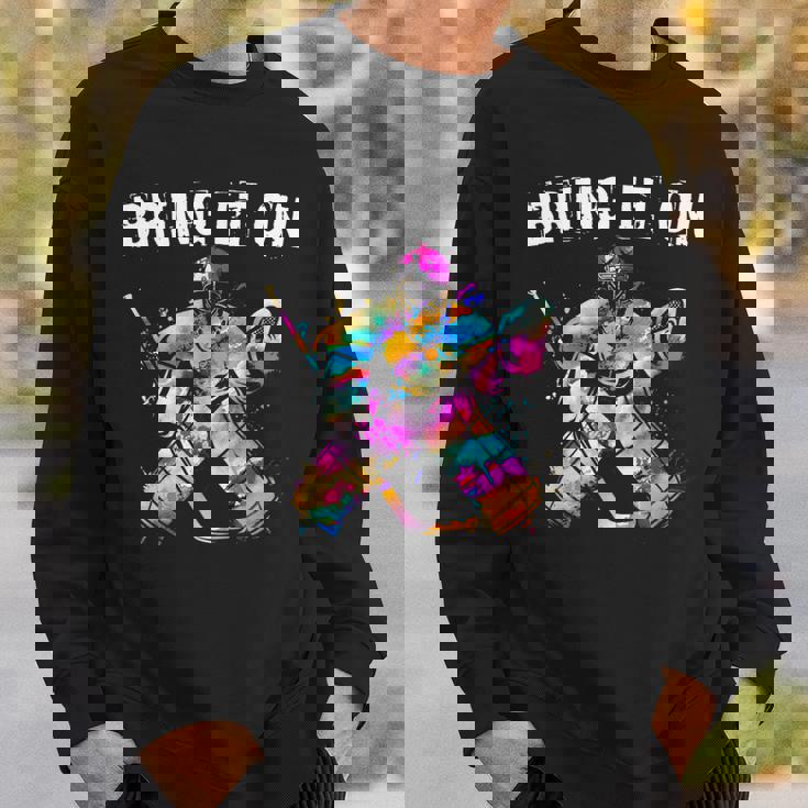 アイスホッケー選手 ゴールキーパー アイスホッケーゴールキーパーギフト スウェットシャツ 彼への贈り物