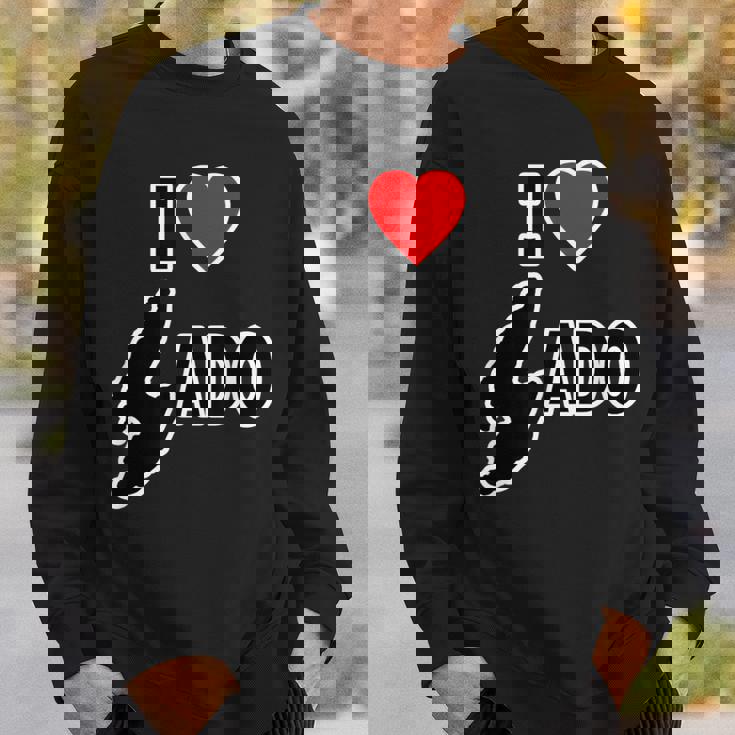 アイラブ・Sado 佐渡島 地図（I Love ハート）【47都道府県】Jimo-T ジモティ お土産 面白 スウェットシャツ 彼への贈り物