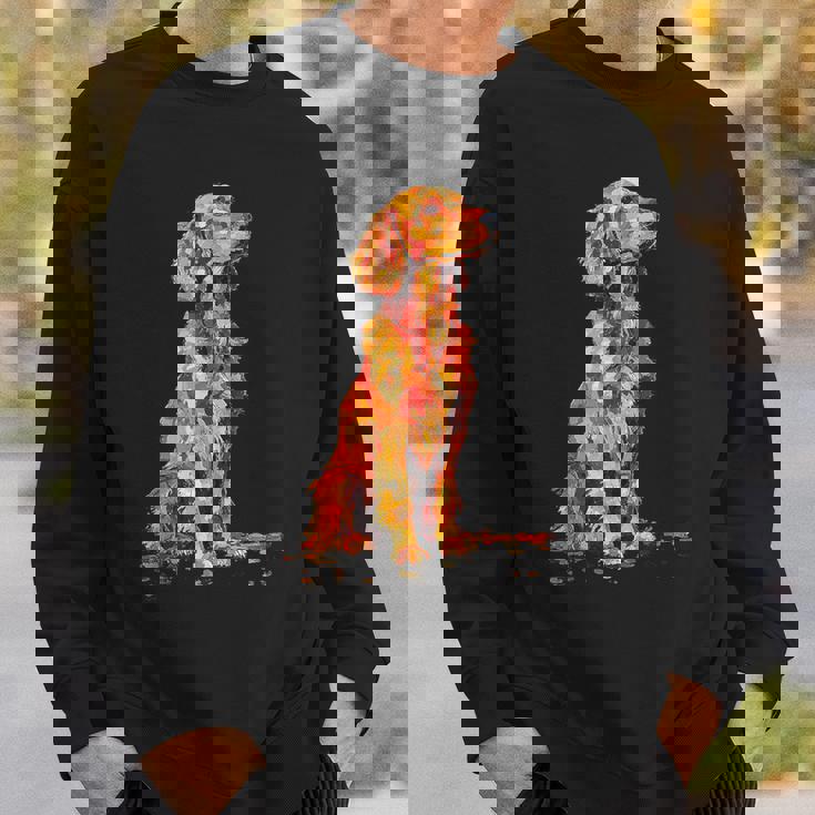 アイリッシュセッター 犬 グラフィック ペットアート アイリッシュセッター スウェットシャツ 彼への贈り物