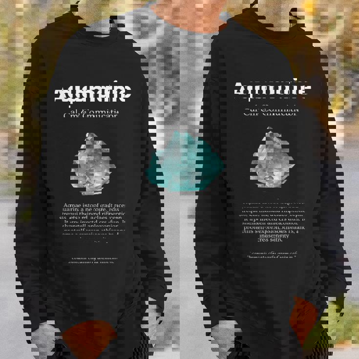 アクアマリンクリスタル 意味 アクアマリンの意味 定義 スウェットシャツ 彼への贈り物