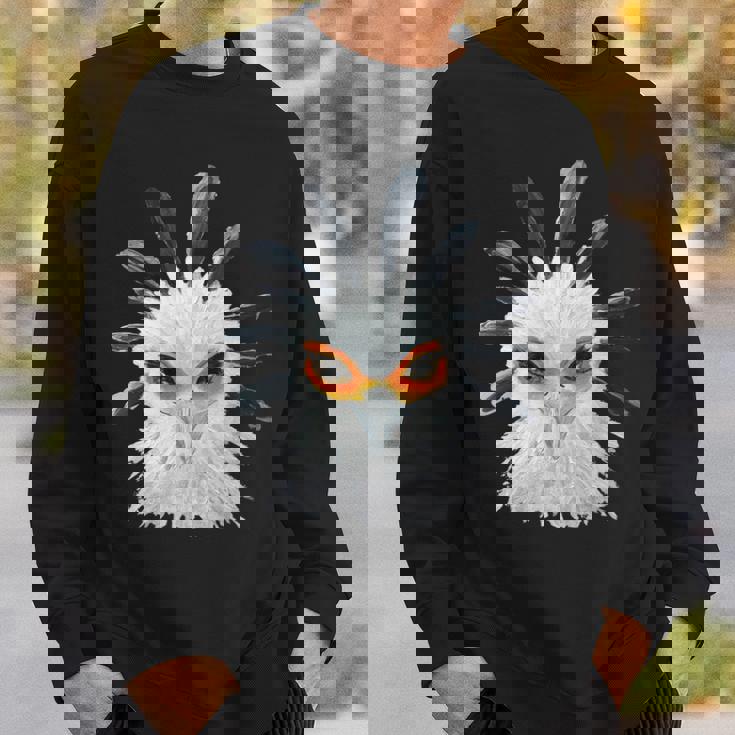 アクリル画アート ヘビクイワシ デザイン 長袖tシャツ スウェットシャツ 彼への贈り物