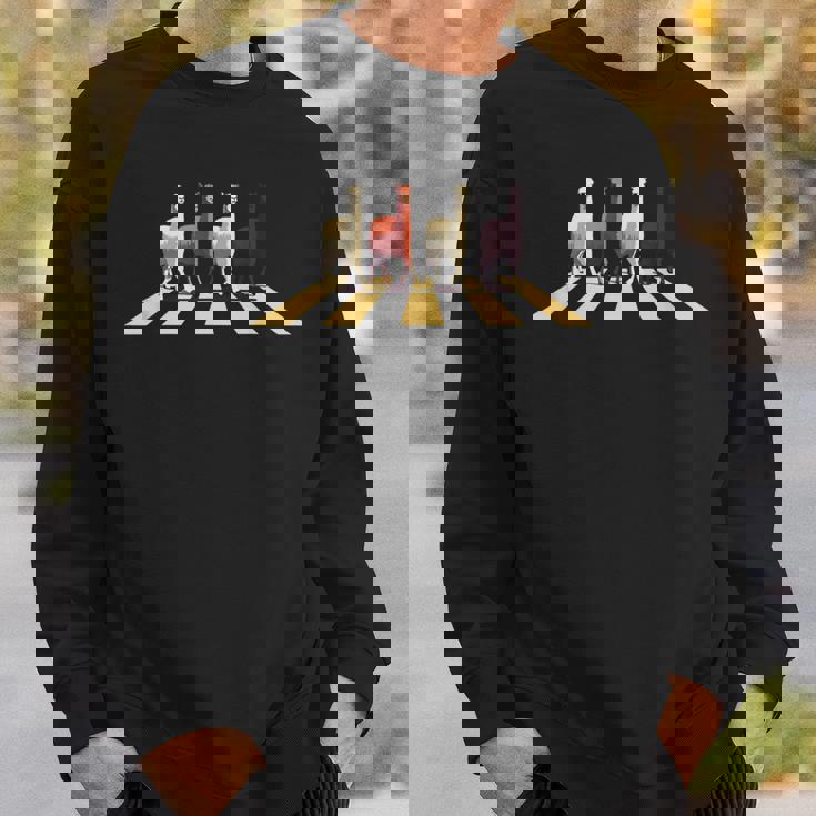 アビーストリートロードを横断する面白いラマアルパカ スウェットシャツ 彼への贈り物