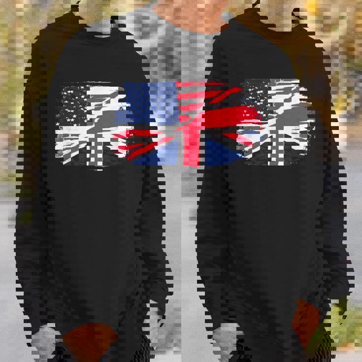 アメリカの国旗-ユニオンジャック-イギリスの国旗 Usa Flag Union Jack Uk Flag スウェットシャツ 彼への贈り物