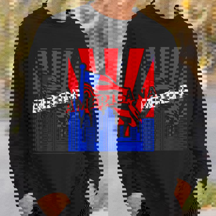 アメリカーナ、都市、旗、Bjj、柔術、Mma、ファイティング、ボックス。 スウェットシャツ 彼への贈り物