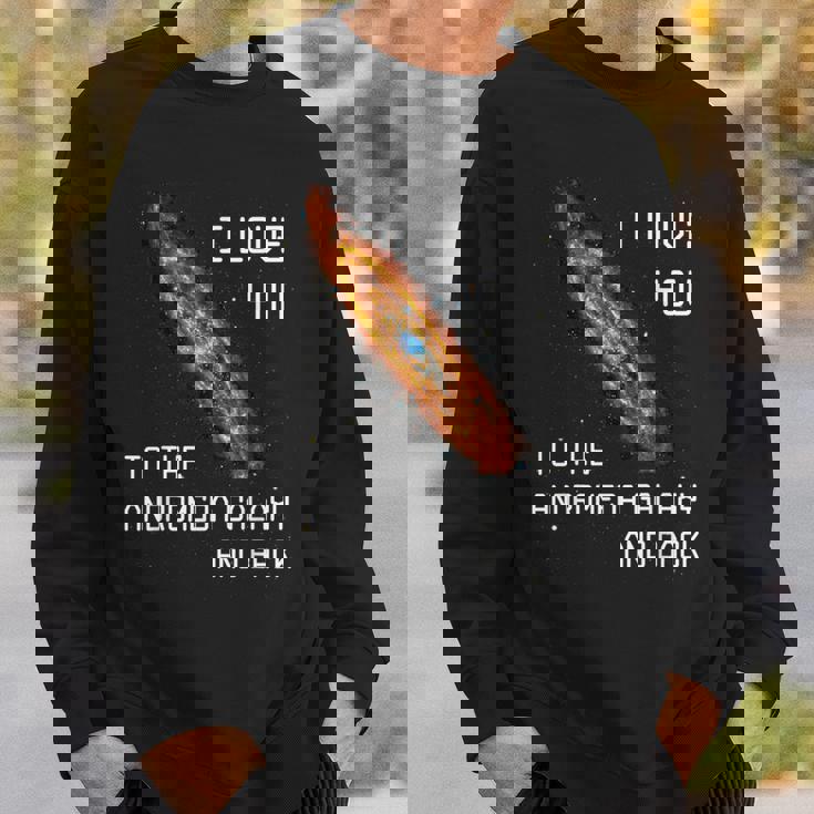 アンドロメダ銀河とバックsf宇宙へ愛してる スウェットシャツ 彼への贈り物