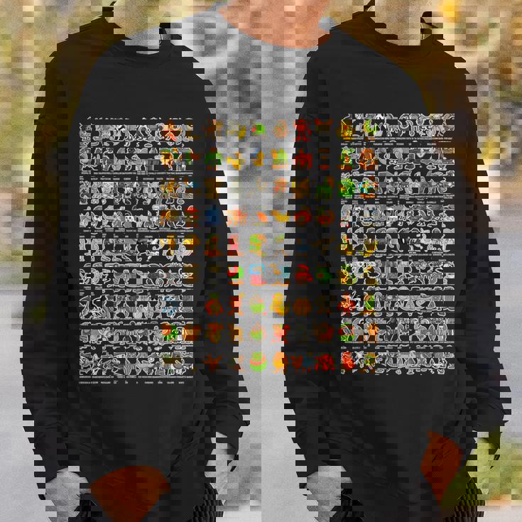 イタリア語-ブレインローz世代面白いミーム90ブレインロットキャラクター 長袖tシャツ スウェットシャツ 彼への贈り物