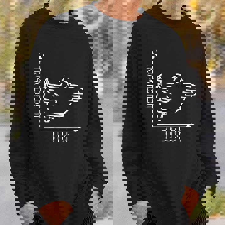 ウィトゲンシュタインのウサギのアヒル 前から後ろへの光のイリュージョン スウェットシャツ 彼への贈り物