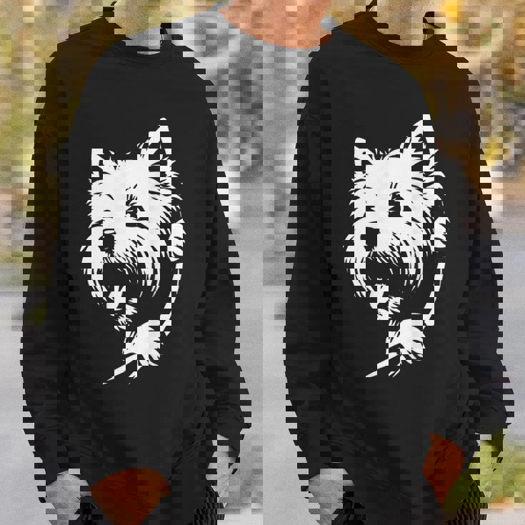 ウエスト ハイランド ホワイト テリア ピーキングドッグ ウェスティ デザイン スウェットシャツ 彼への贈り物