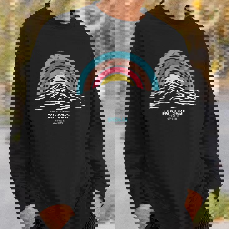 エトナ山火山 パレルモ シチリア島を訪問 イタリア ハイキングギフト スウェットシャツ 彼への贈り物