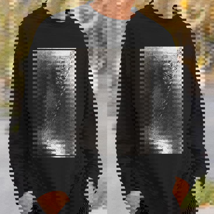 オディロン・ルドン著「そして彼にかかった彼の名は死だった」 スウェットシャツ 彼への贈り物