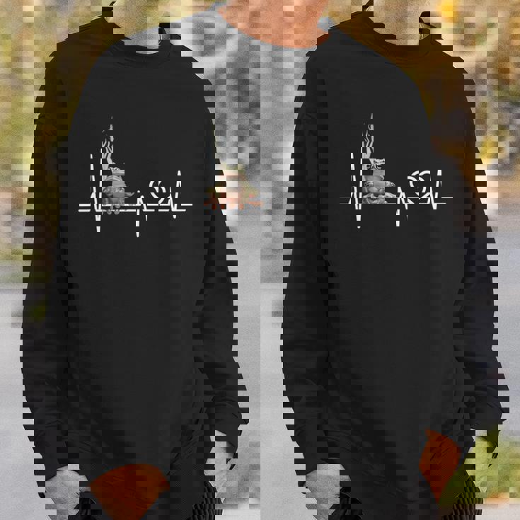 カエルのハートビート 長袖tシャツ スウェットシャツ 彼への贈り物