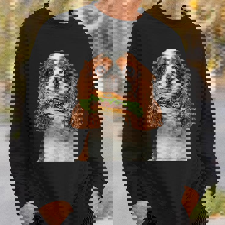 キャバリア・キング・チャールズ・スパニエル・バーガー スウェットシャツ 彼への贈り物