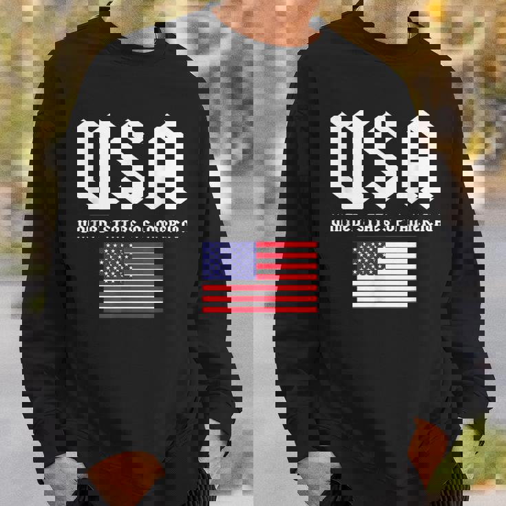 クールなアメリカ国旗グレートーンのイラストグラフィックデザイン。 スウェットシャツ 彼への贈り物