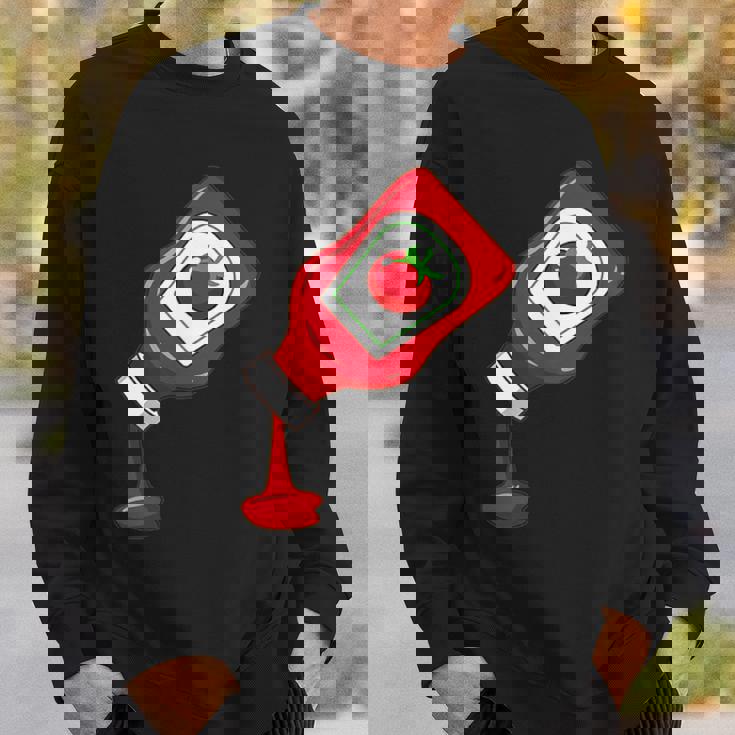 ケチャップをのせて面白いケチャップラバー スウェットシャツ 彼への贈り物