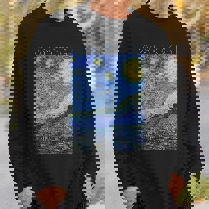 ゴッホ 星月夜 芸術家のためのアート 長袖tシャツ スウェットシャツ 彼への贈り物