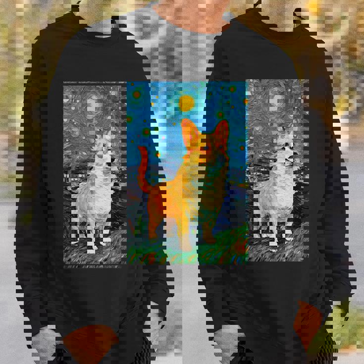 ゴッホ動物アート 動物愛好家のためのかわいいコーギー犬 スウェットシャツ 彼への贈り物