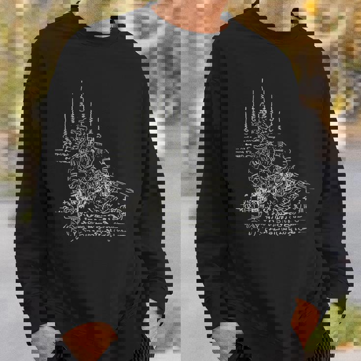 サックヤントタイタトゥーハヌマーン神話ヤントラタイギフト スウェットシャツ 彼への贈り物