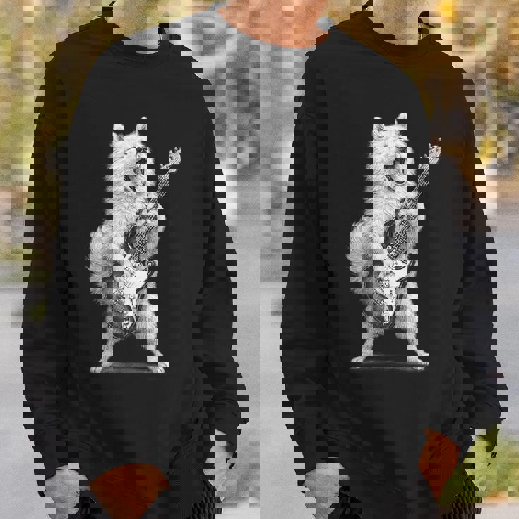 サモエド ギターを弾く ロックミュージック 犬好き スウェットシャツ 彼への贈り物