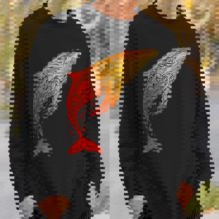 ザトウクジラ ネイティブ ハワイアン ハワイアン トライバル スウェットシャツ 彼への贈り物