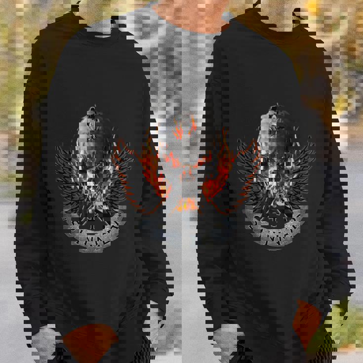 シナーヘビーメタルフライングv 長袖tシャツ スウェットシャツ 彼への贈り物