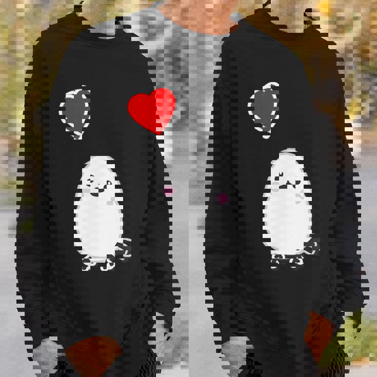 シマエナガ『ハート』白い鳥【どうぶつフレンズ】動物 ゆるくて かわいい スウェットシャツ 彼への贈り物