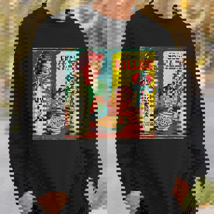 シリアルシリアルキラー音声しゃれミッドセンチュリー広告ユーモア スウェットシャツ 彼への贈り物