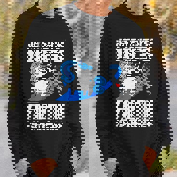 ジャスト・ファイティン・ダイアベティス＆ファーティン・スパークルズ 1型糖尿病 スウェットシャツ 彼への贈り物