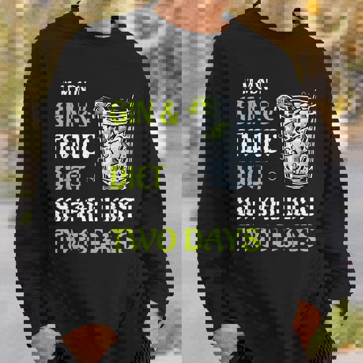 ジントニック ダイエット お酒 カクテル 面白い ドリンク スウェットシャツ 彼への贈り物