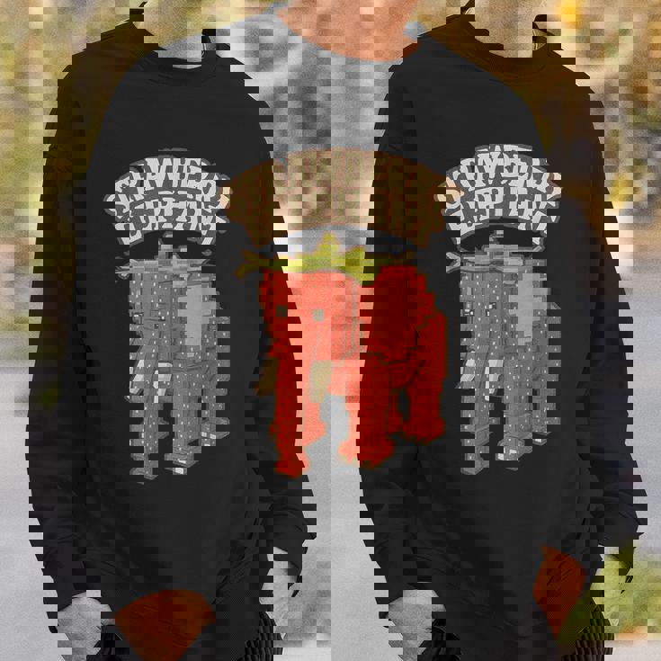 ストロベリーエレファント 面白い イタリアンブレインロットスラング ゲームミーム スウェットシャツ 彼への贈り物