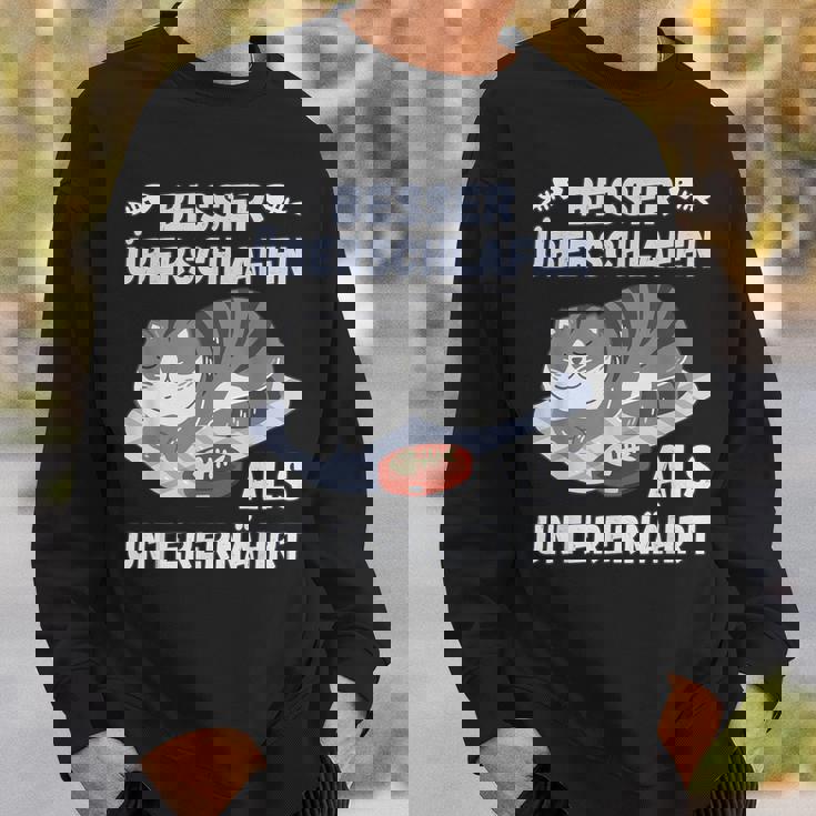 スリープシャツ猫、面白い、ドイツ語で スウェットシャツ 彼への贈り物