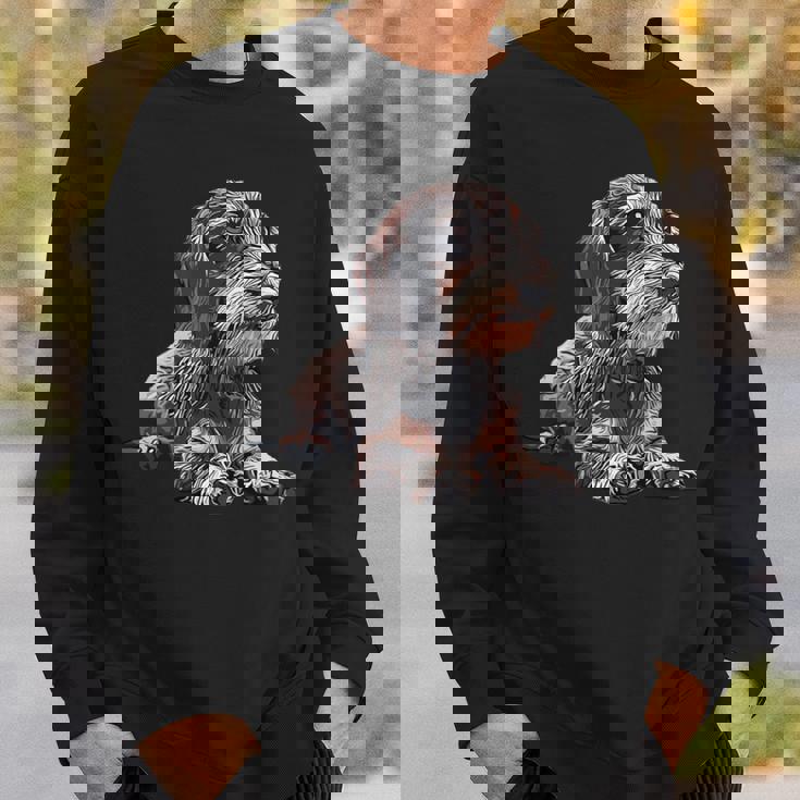 ダックスフンド ワイヤーヘア 長袖tシャツ スウェットシャツ 彼への贈り物