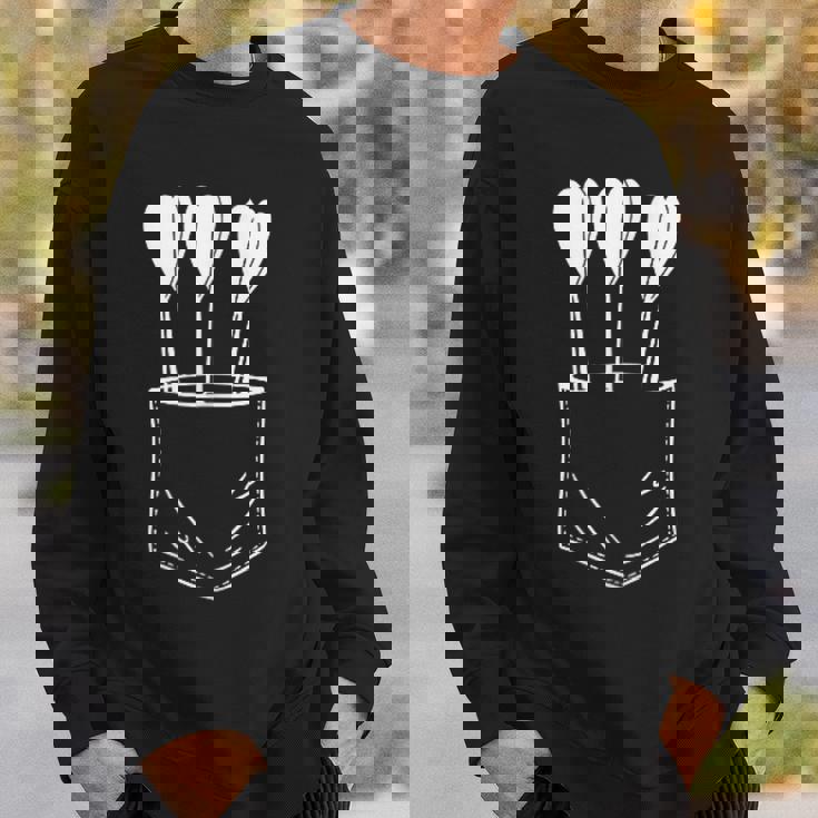 ダーツ ポケット 矢 ダーツ スウェットシャツ 彼への贈り物