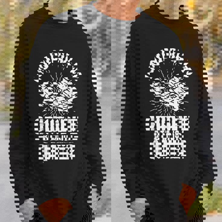 チョコレートはあきらめることができたけど禁煙者じゃない スウェットシャツ 彼への贈り物