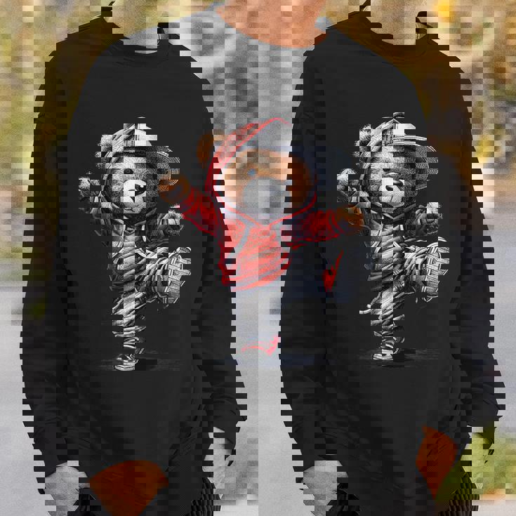 テディ愛好家やキッズダンサーのための面白いクマ スウェットシャツ 彼への贈り物