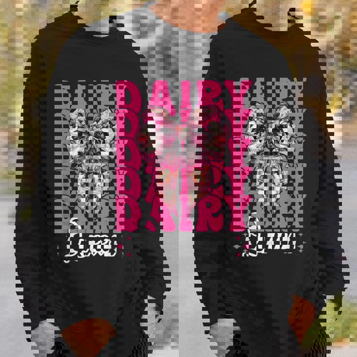 デイリークイーン 酪農家 牛 酪農 少女 ママ コケット スウェットシャツ 彼への贈り物