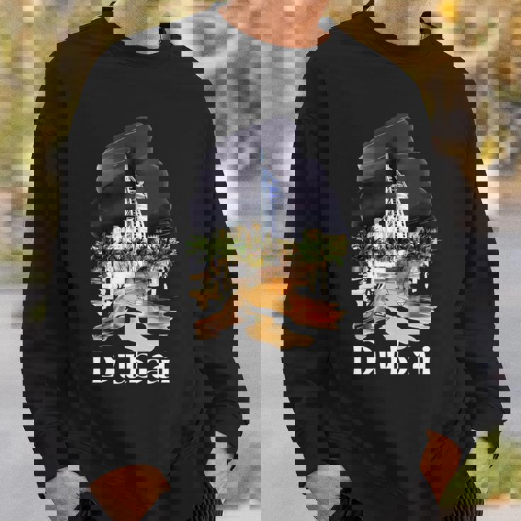 ドバイ Uae お土産絵画 ドバイの街 シャツ 長袖tシャツ スウェットシャツ 彼への贈り物