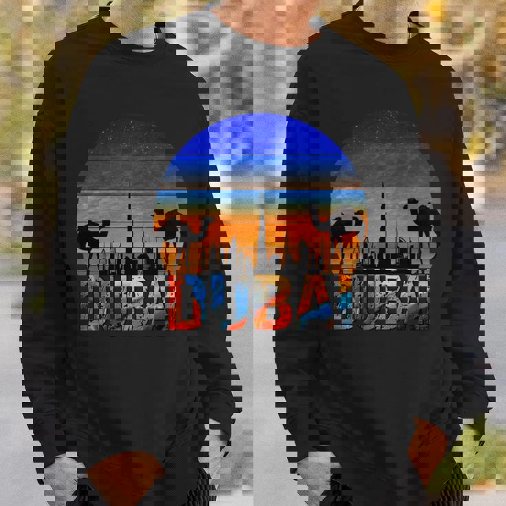 ドバイ ブルジュ ハリファ ヴィンテージ Uae ドバイ アラビア キャメル お土産 長袖tシャツ スウェットシャツ 彼への贈り物