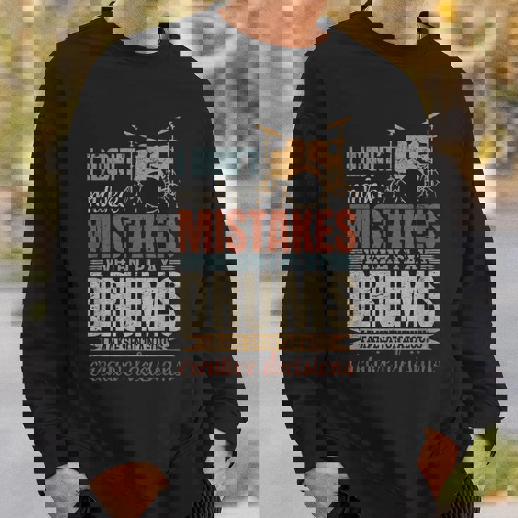 ドラムを弾いても間違えないかっこいいドラムセットラバー スウェットシャツ 彼への贈り物