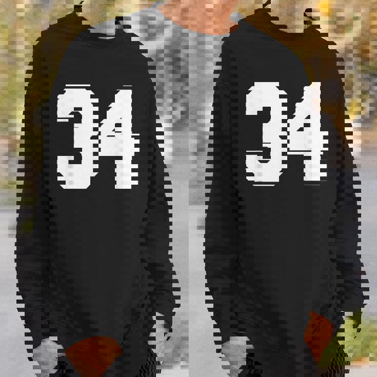 ナンバー34 スポーツジャージプレーヤー 34 ファン フロントプリント ヴァーシティ スウェットシャツ 彼への贈り物
