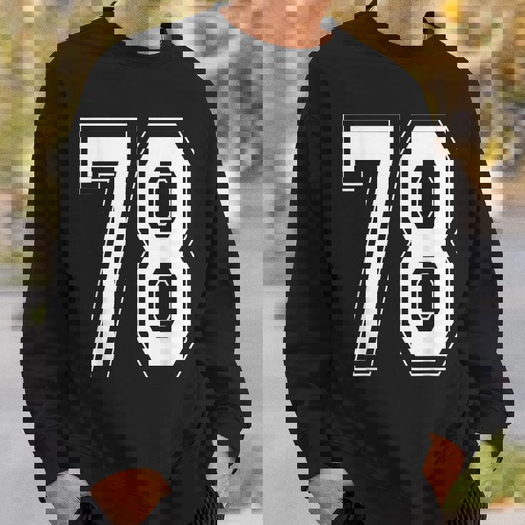 ナンバー78 バーシティスタイル ボールド スポーツ 誕生日 ジャージ スウェットシャツ 彼への贈り物