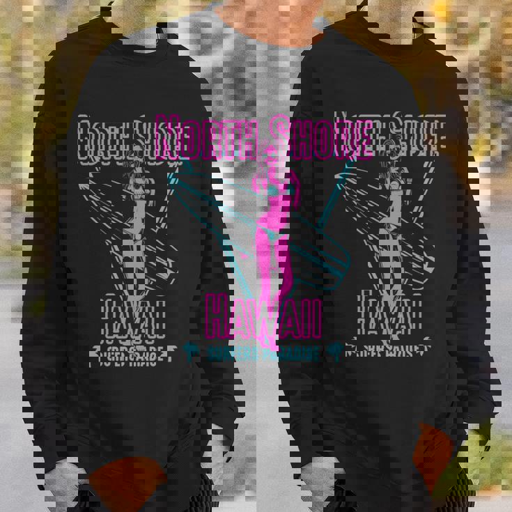ハワイ サーファー ガール ノースショア 長袖tシャツ スウェットシャツ 彼への贈り物