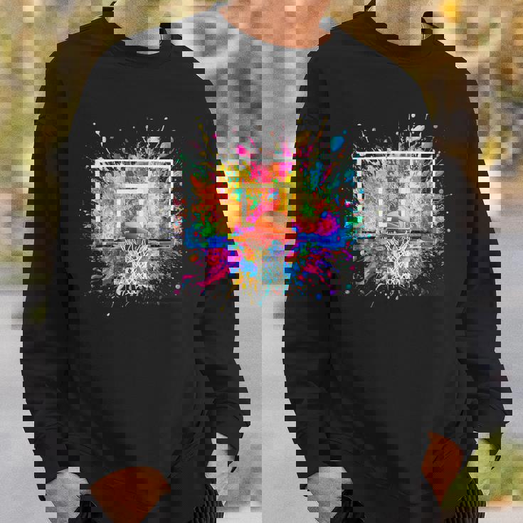 バスケットボール バスケ 面白tシャツ カラフル ゴール おもしろ 服 バスケ部 グッズ ネタ メンズ スウェットシャツ 彼への贈り物