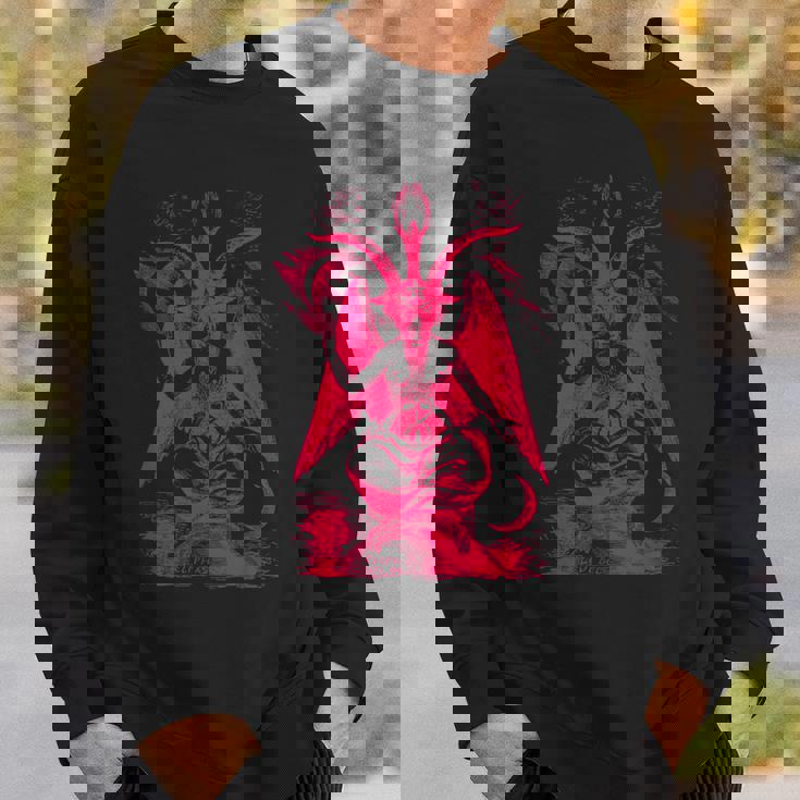 バフォメットオカルトヤギ悪魔崇拝サタンデーモン召喚 スウェットシャツ 彼への贈り物