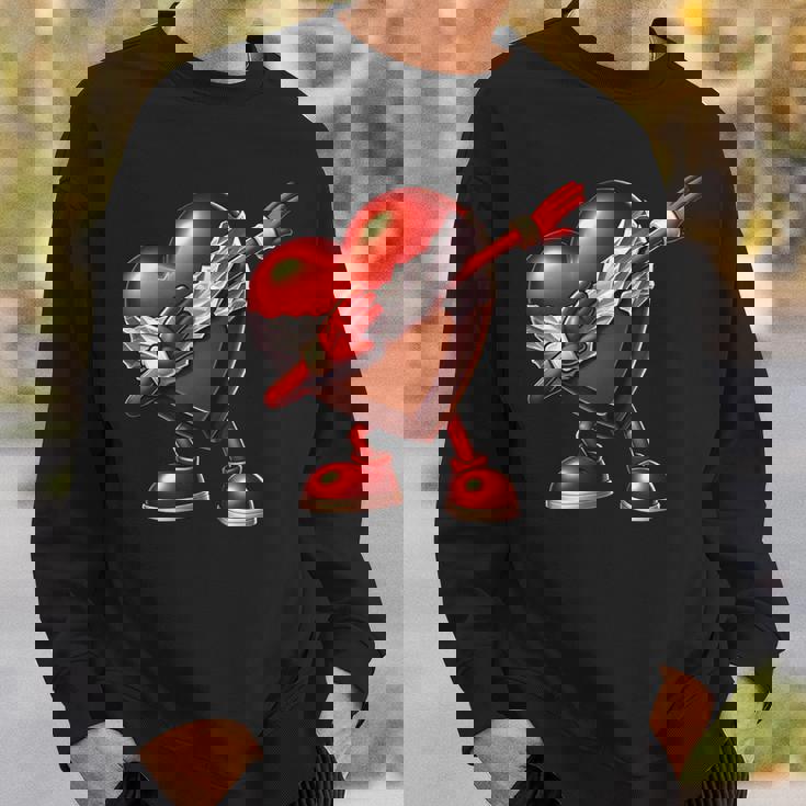 バレンタインデー チョコレート ハート ダビングデザイン スウェットシャツ 彼への贈り物