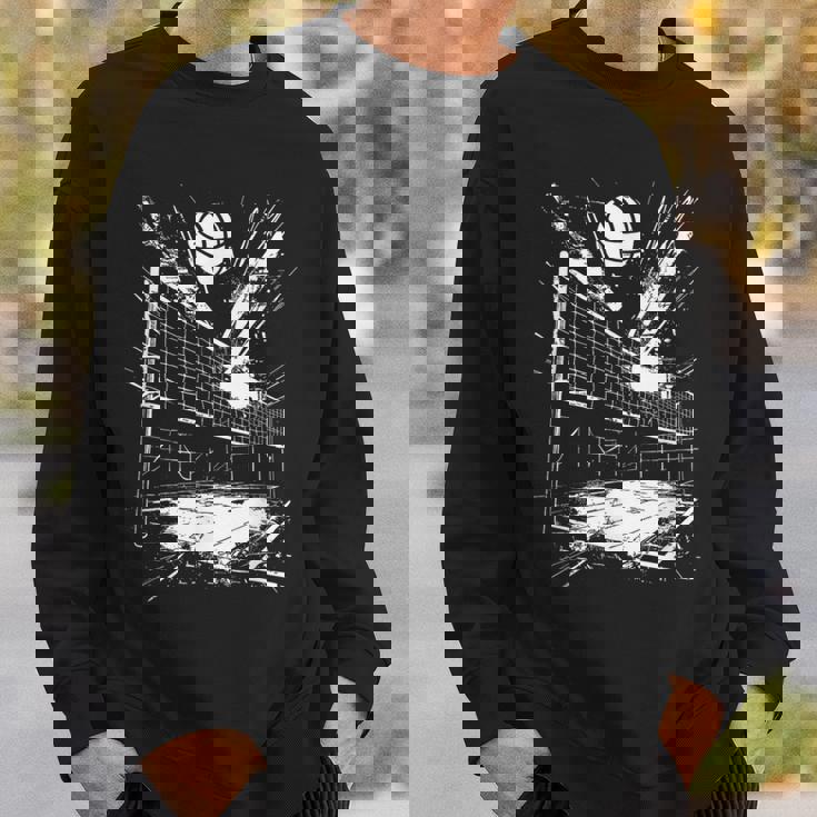 バレーボールのボールを描くバレーボーラー スウェットシャツ 彼への贈り物